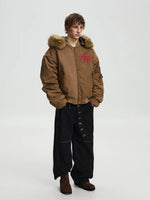 Heavyweight Hooded Jacket with Fur Trim 5