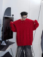 Heavyweight Metal Button Knit Sweater 2