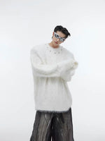 Heavyweight Metal Button Knit Sweater 4