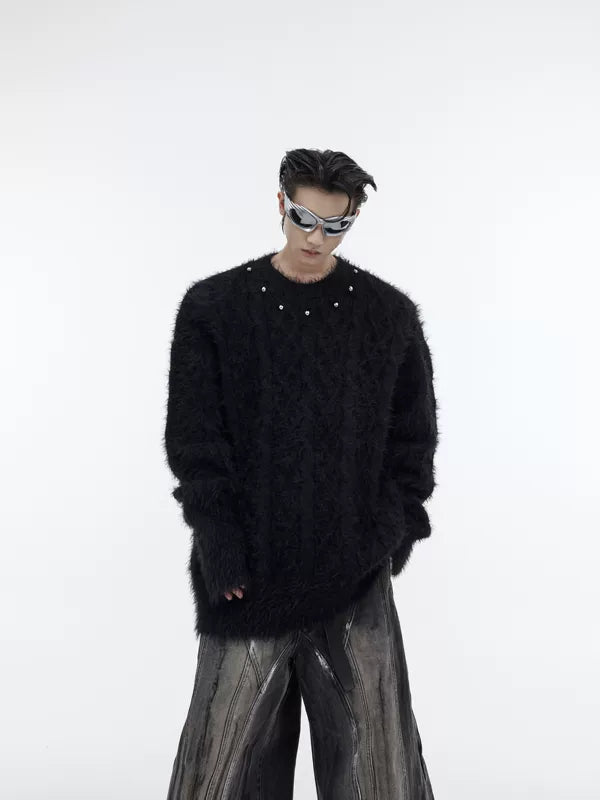 6029693440162,6029693440168,6029693440174, Heavyweight Metal Button Knit Sweater