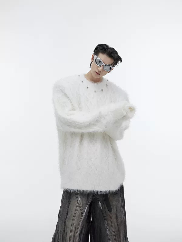 6029693440163,6029693440169,6029693440175, Heavyweight Metal Button Knit Sweater