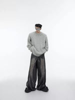 6029693440164,6029693440170,6029693440176, Heavyweight Metal Button Knit Sweater
