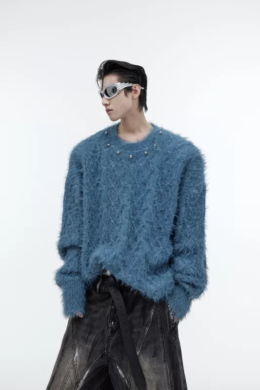 6029693440165,6029693440171,6029693440177, Heavyweight Metal Button Knit Sweater
