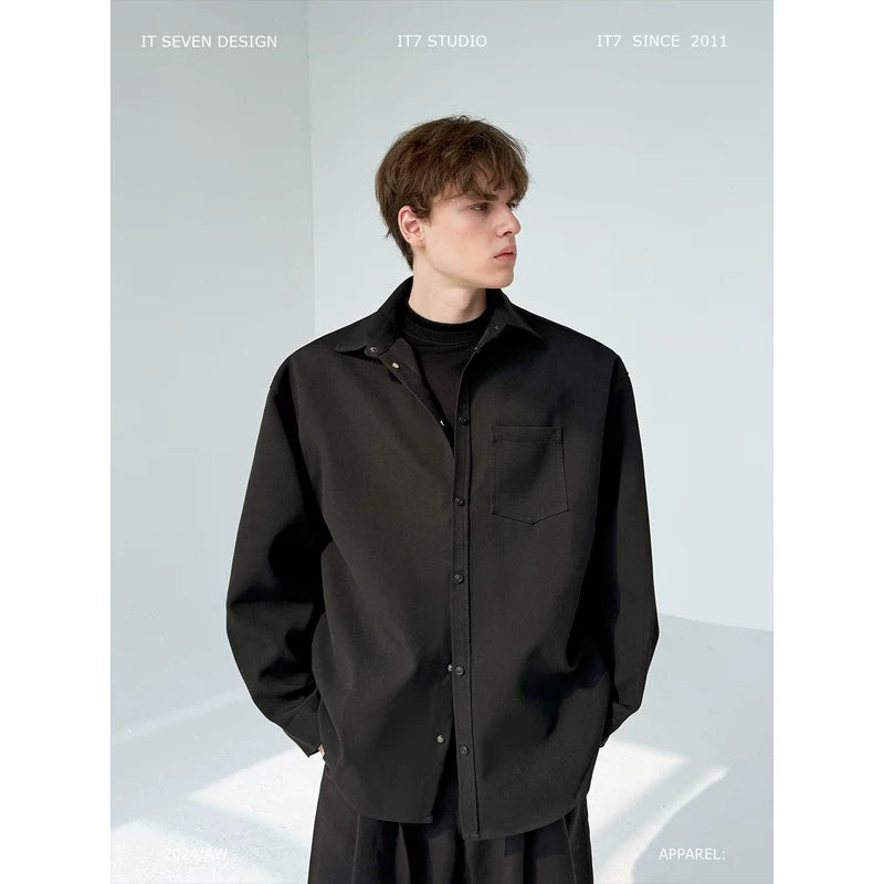 Heavyweight Oversized Minimalist Shirt Jacket 1