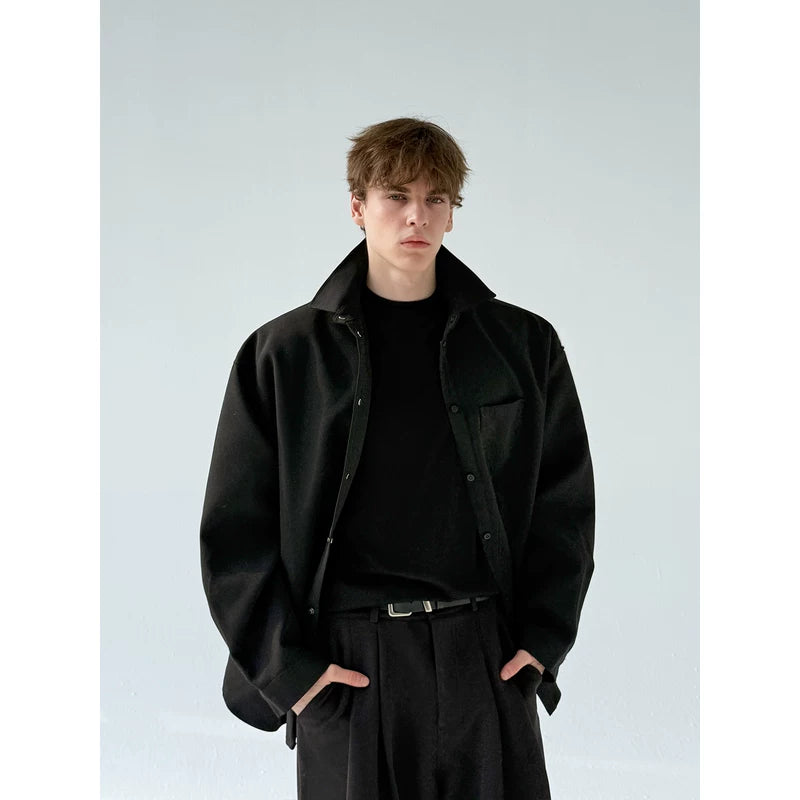 Heavyweight Oversized Minimalist Shirt Jacket 2