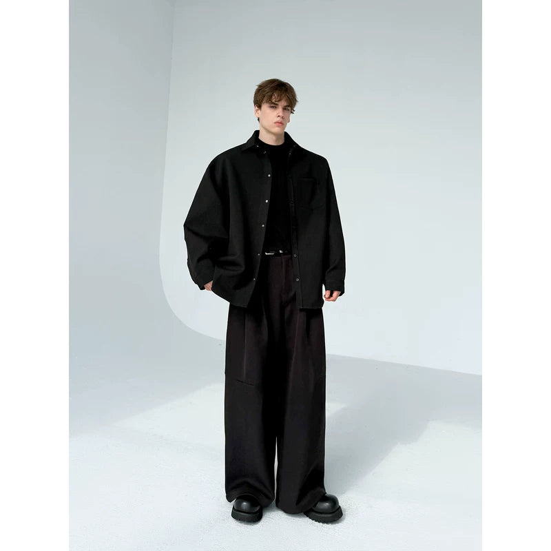 Heavyweight Oversized Minimalist Shirt Jacket 4