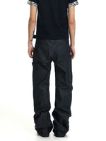Heavyweight Patchwork Rhinestone Denim Pants 5
