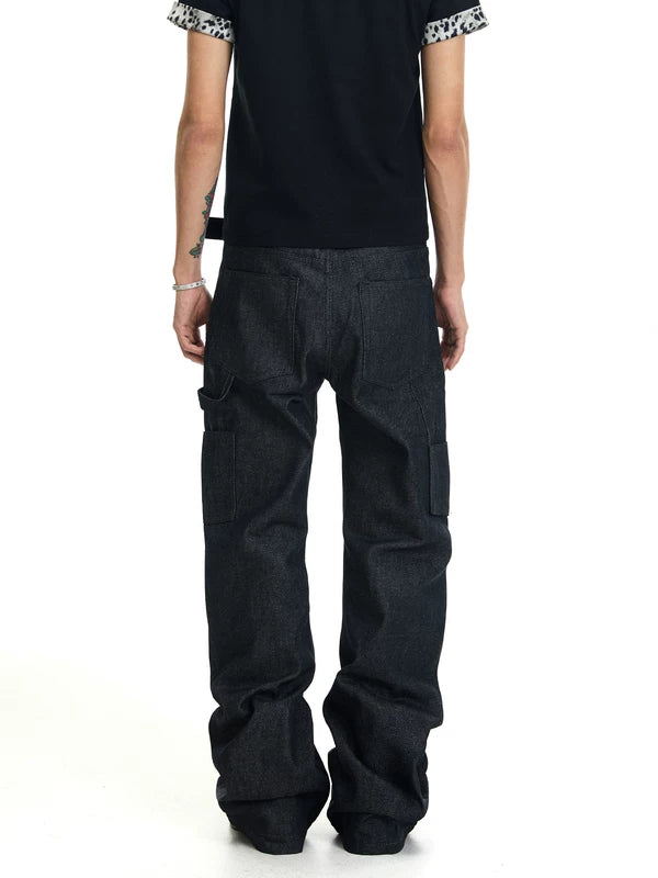 Heavyweight Patchwork Rhinestone Denim Pants 5