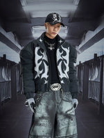 Heavyweight Puffer Jacket with Flame Applique 3