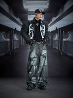 Heavyweight Puffer Jacket with Flame Applique 5