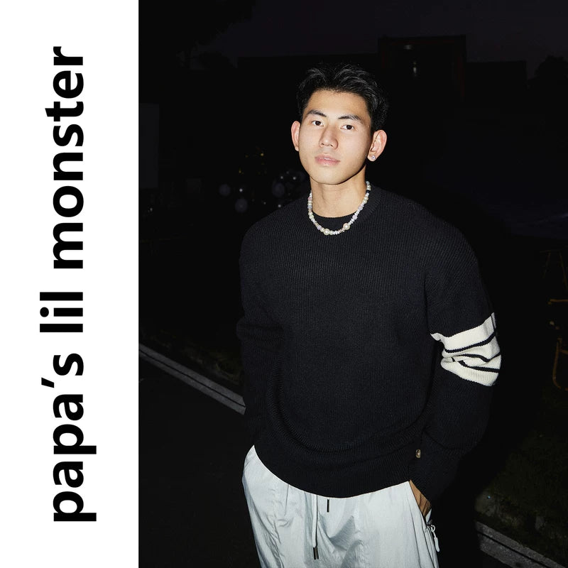 5768853559515,5768853559516,5768853559517,6140687006861, Heavyweight Ribbed Knit Crewneck Sweater