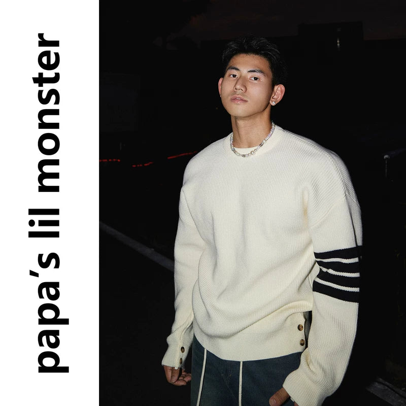5768853559518,5768853559519,5768853559520,6140687006862, Heavyweight Ribbed Knit Crewneck Sweater