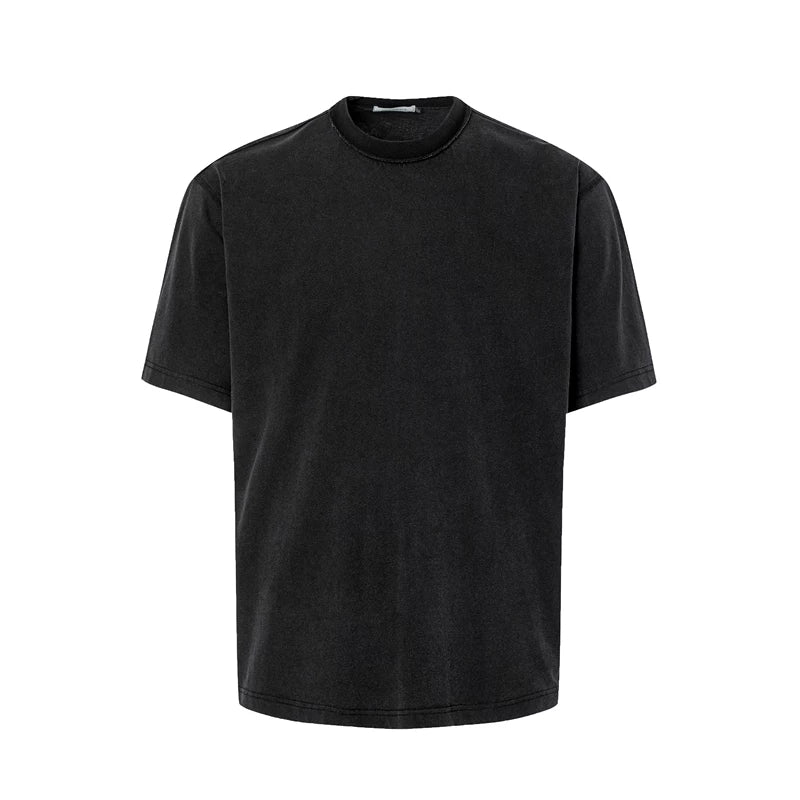 5496204434162,5496204434163,5496204434164,5496204434165, Heavyweight Washed Mock Neck T-Shirt