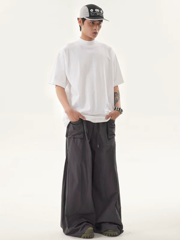 Heavyweight Washed Mock Neck T-Shirt 3