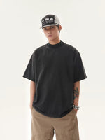 Heavyweight Washed Mock Neck T-Shirt 4