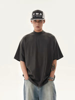 Heavyweight Washed Mock Neck T-Shirt 5