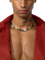 Hip Hop Zircon Titanium Steel Chain Necklace 2