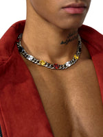 Hip Hop Zircon Titanium Steel Chain Necklace 3