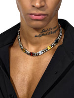 Hip Hop Zircon Titanium Steel Chain Necklace 4