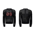 6043714321699,6043714321700,6043714321701, Hollow-Out Embroidered Badge Knit Sweater