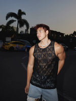 Hollow-Out Knit Tank Top 1