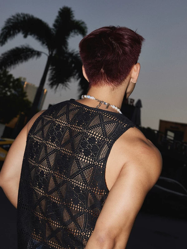 Hollow-Out Knit Tank Top 4