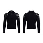 5867576893852,5867576893853,5867576893854,5872179245309, Hollow-Out Slim Fit Zip-Up Sweater