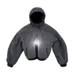 Hooded Canvas Jacket with Mirror Embroidery 2