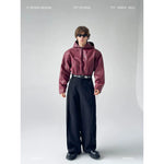 Hooded Cropped Leather Zip Jacket 1