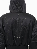 Hooded Puffer Jacket with High Neck Zip 4