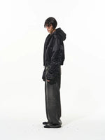 Hooded Puffer Jacket with High Neck Zip 5