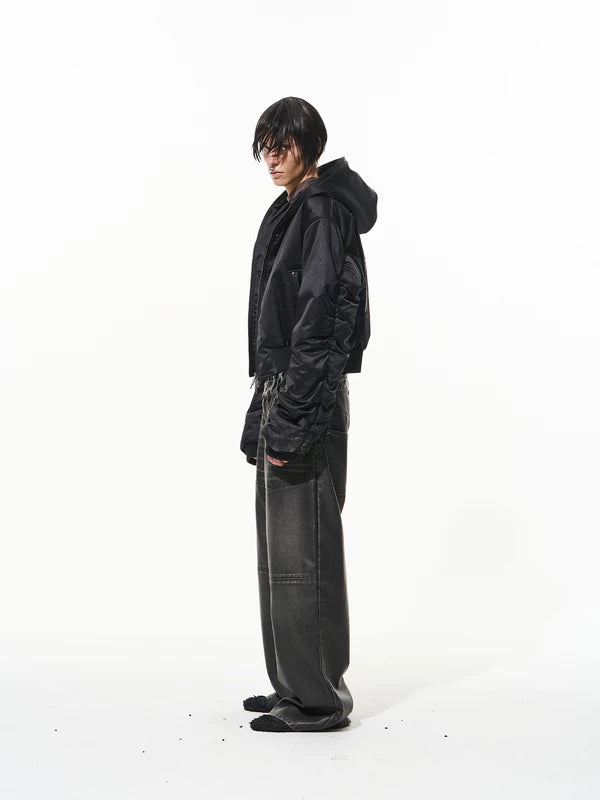 Hooded Puffer Jacket with High Neck Zip 5