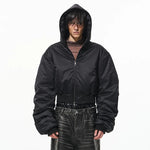 5613499116561,5613499116562,5613499116563,5613499116564, Hooded Puffer Jacket with High Neck Zip