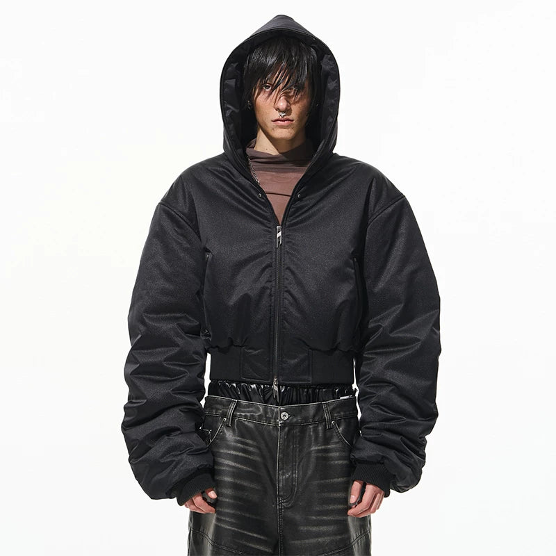 5613499116561,5613499116562,5613499116563,5613499116564, Hooded Puffer Jacket with High Neck Zip