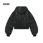 5744342724557,5744342724558,5744342724559,5744342724560, Hooded Puffer Jacket with High Neck Zip