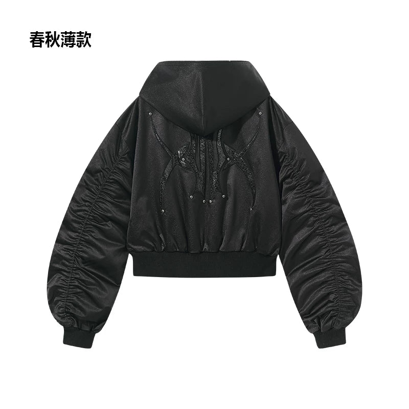 5744342724557,5744342724558,5744342724559,5744342724560, Hooded Puffer Jacket with High Neck Zip