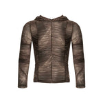 5985597039761,5985597039762,5985597039763,5985597039764, Hooded Ruched Mesh Long-Sleeve T-Shirt
