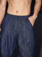 Hooded Short-Sleeve Denim Shirt and Pants 3