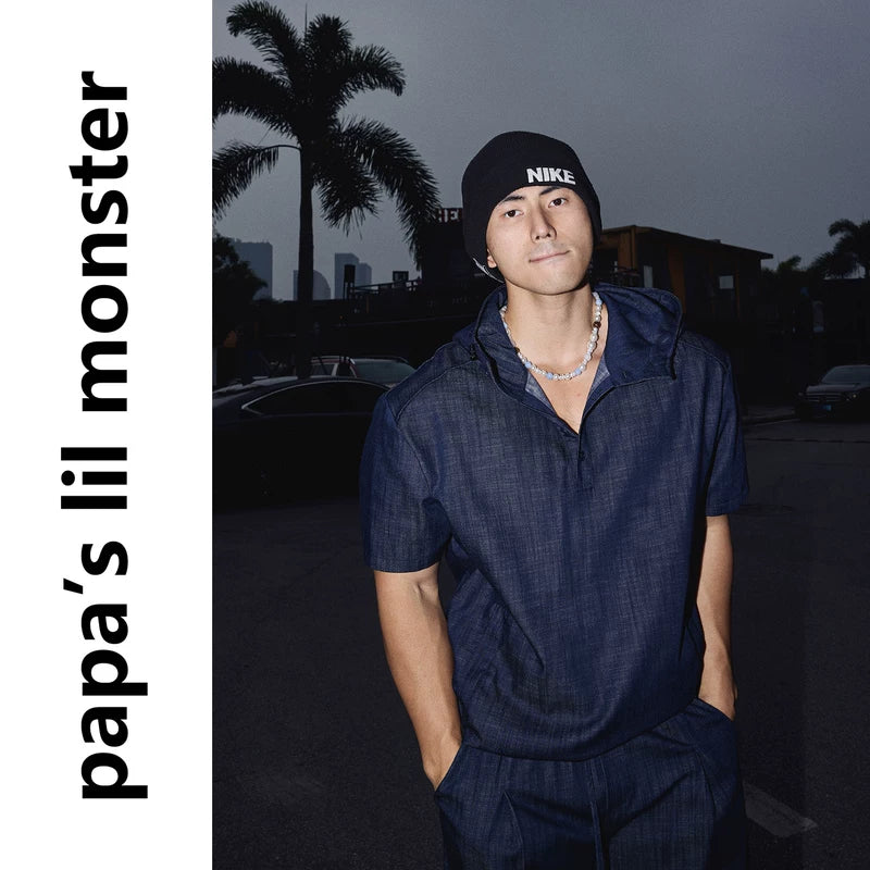 6081725133257,6081725133259,6081725133261,6081725133263, Hooded Short-Sleeve Denim Shirt and Pants