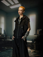 Hooded Zipper Vest and Wide-Leg Pants Set 3