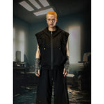 5812962964552,5812962964553,5812962964554, Hooded Zipper Vest and Wide-Leg Pants Set