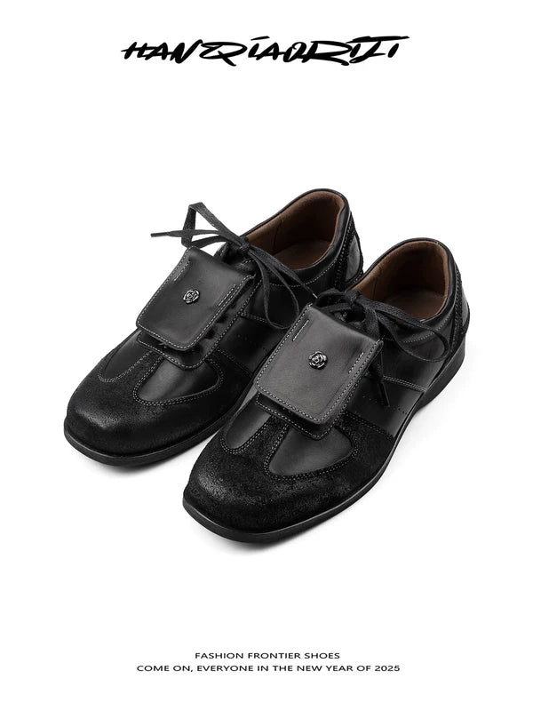 Horse Leather Flip-Top German Training Shoes 1
