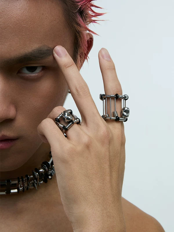 Industrial Style Metal Cage Ring 2