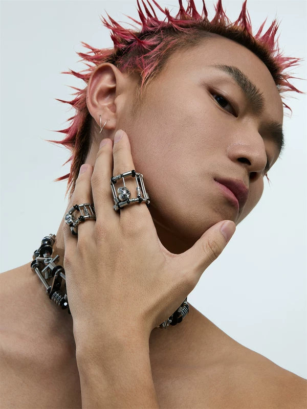 Industrial Style Metal Cage Ring 3