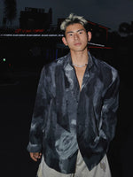 Ink Wash Dye Ribbon Long-Sleeve Shirt 1