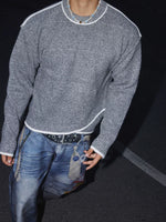 Irregular Hem Crew Neck Knit Sweater 3
