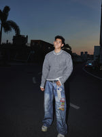 Irregular Hem Crew Neck Knit Sweater 5