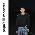 6121518758016,6121518758017,6121518758018, Irregular Hem Crew Neck Knit Sweater