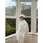 Oversized Minimalist Cotton-Feel Button-Up Shirt 4