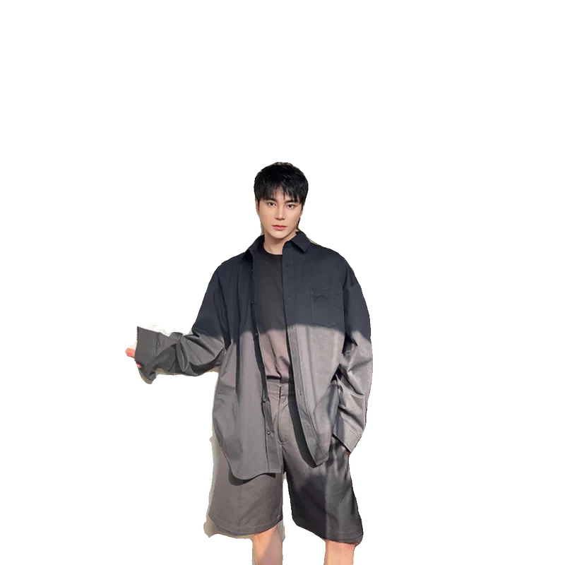 Oversized Minimalist Cotton-Feel Button-Up Shirt 5